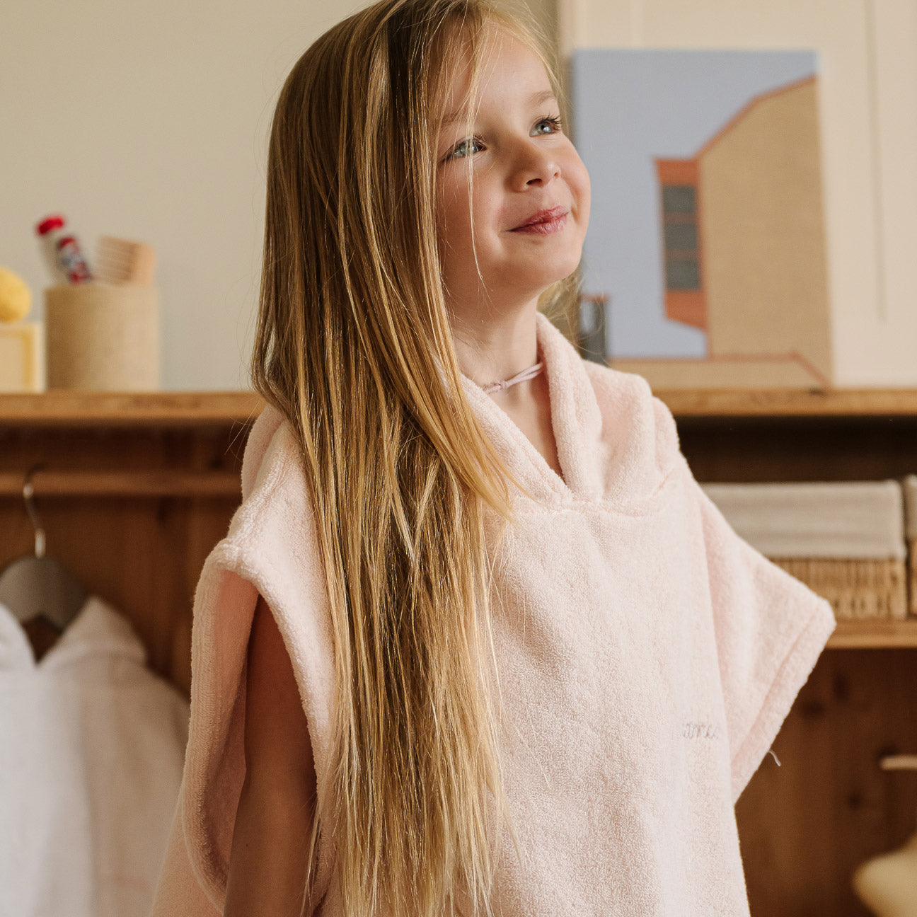 Badeponcho
- Einheitsgröße (2-4 Jahre)- Rosa- Klassische Baumwolle - Dalfilo