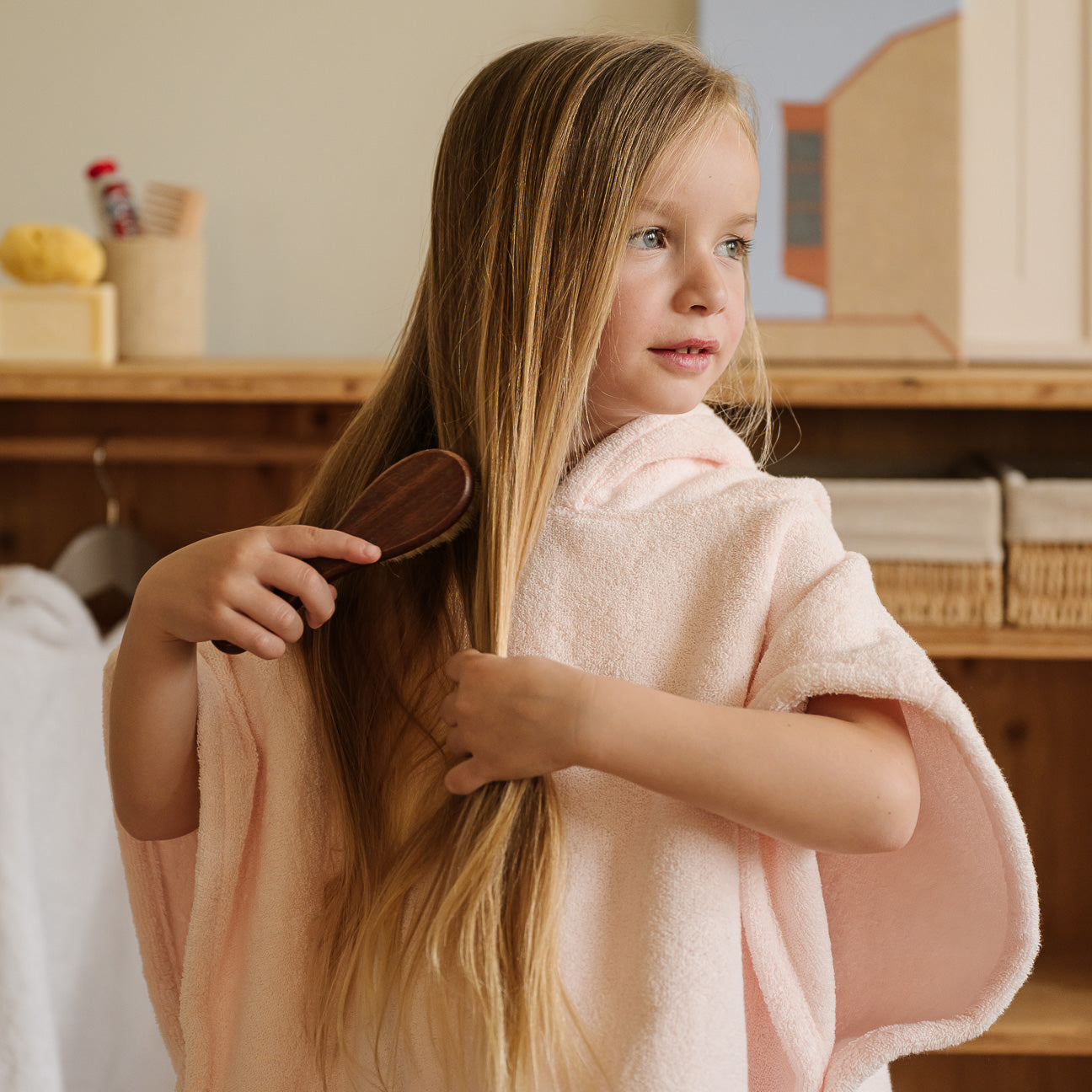 Badeponcho
- Einheitsgröße (2-4 Jahre)- Rosa- Klassische Baumwolle - Dalfilo