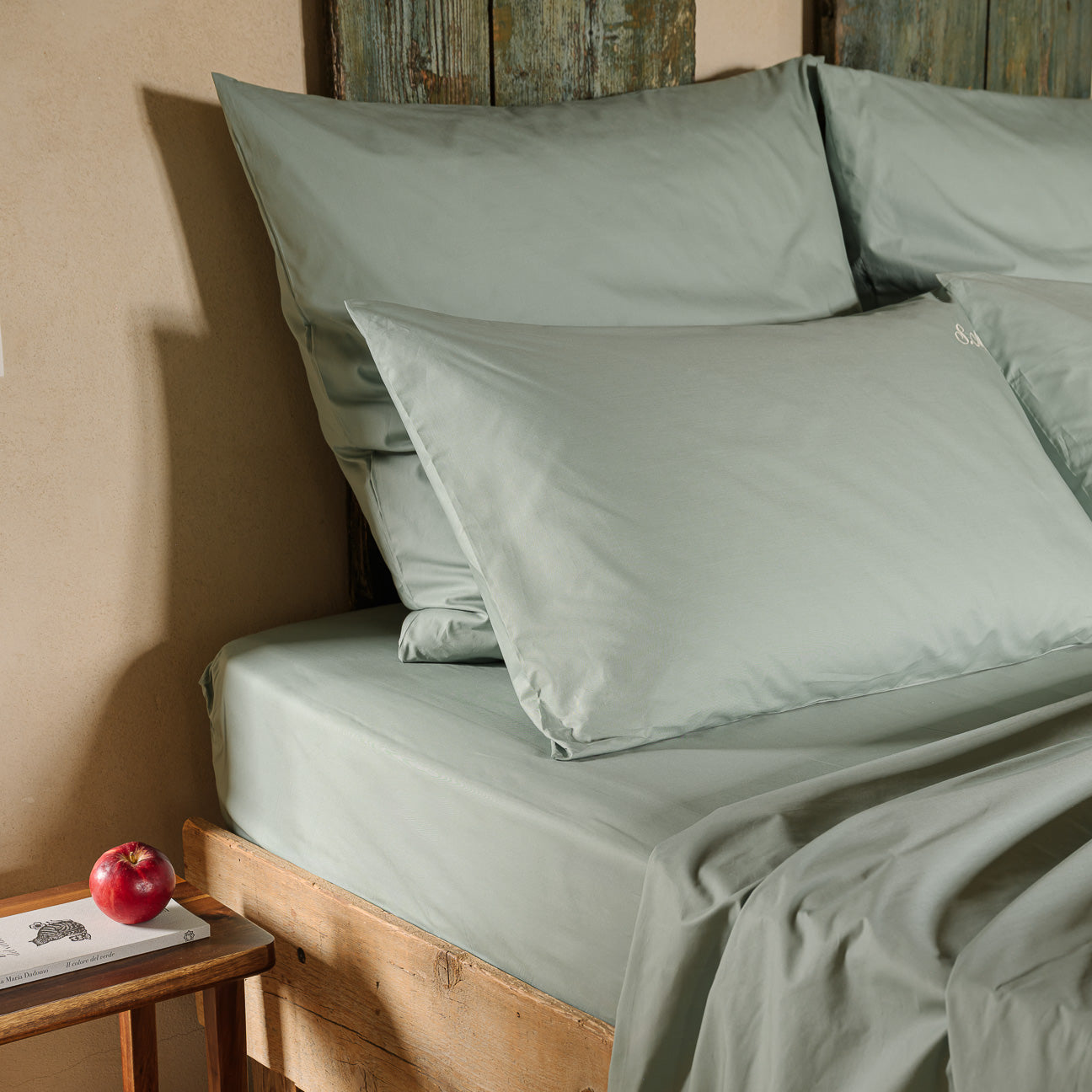 Cotton pillowcase set
- 50x70cm- Salbeigrün- Percale - Dalfilo