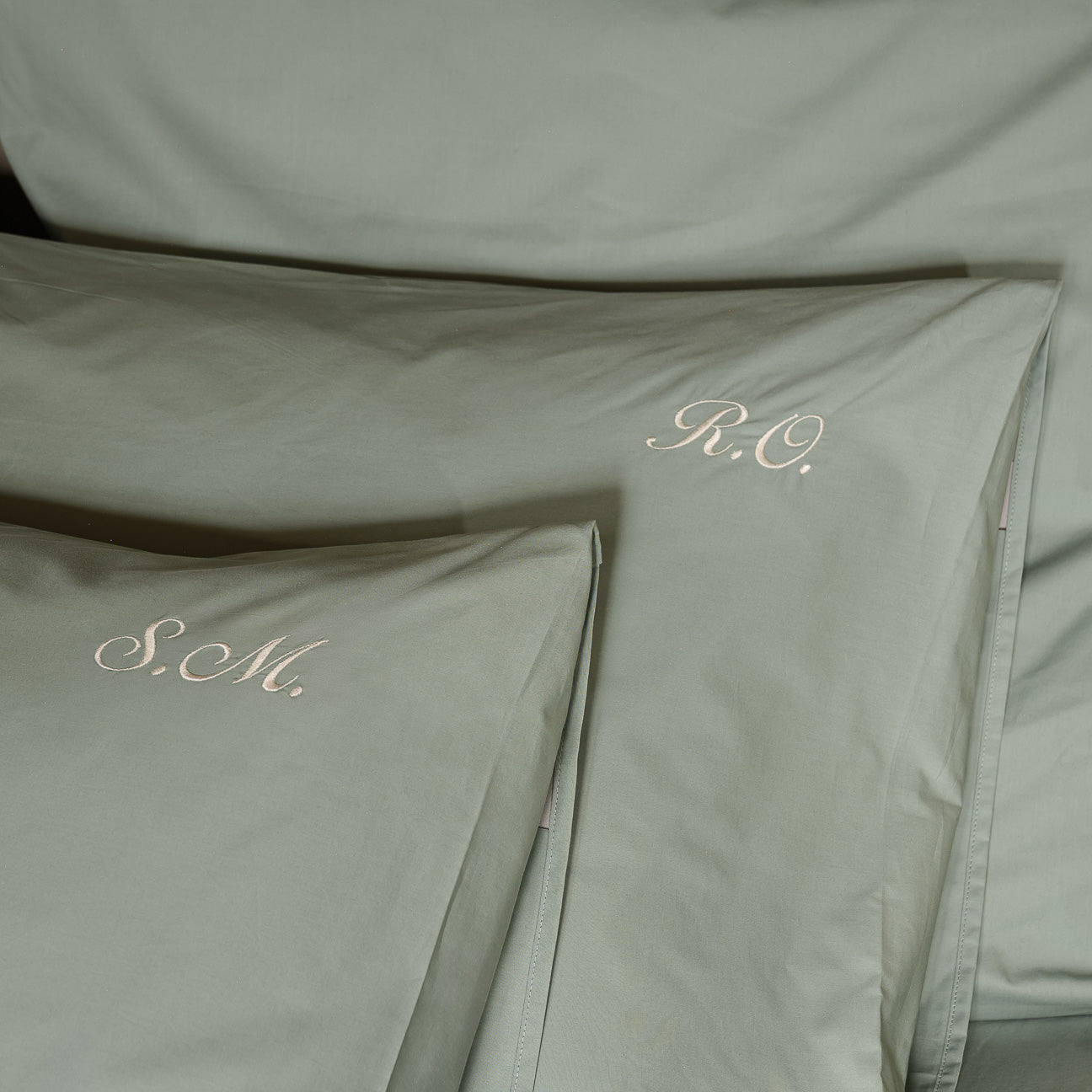 Cotton pillowcase set
- 50x70cm- Salbeigrün- Percale - Dalfilo
