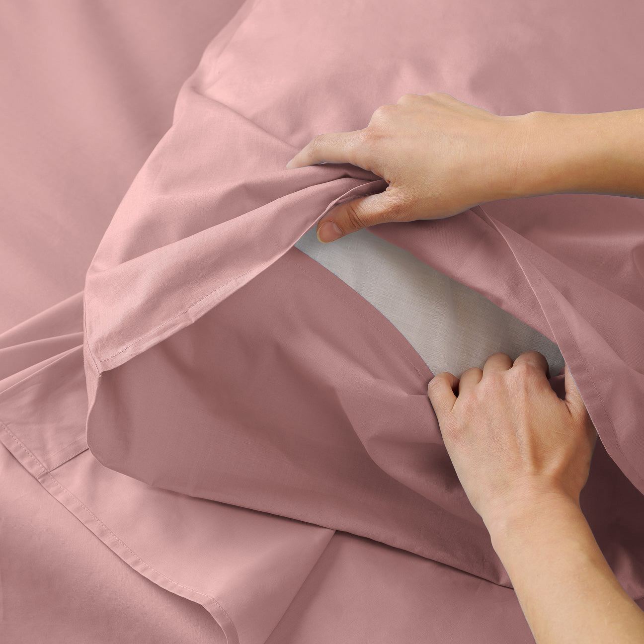 2er-Set Baumwolle Kissenbezug
- 50x70 cm- Mauve- Perkal - Dalfilo