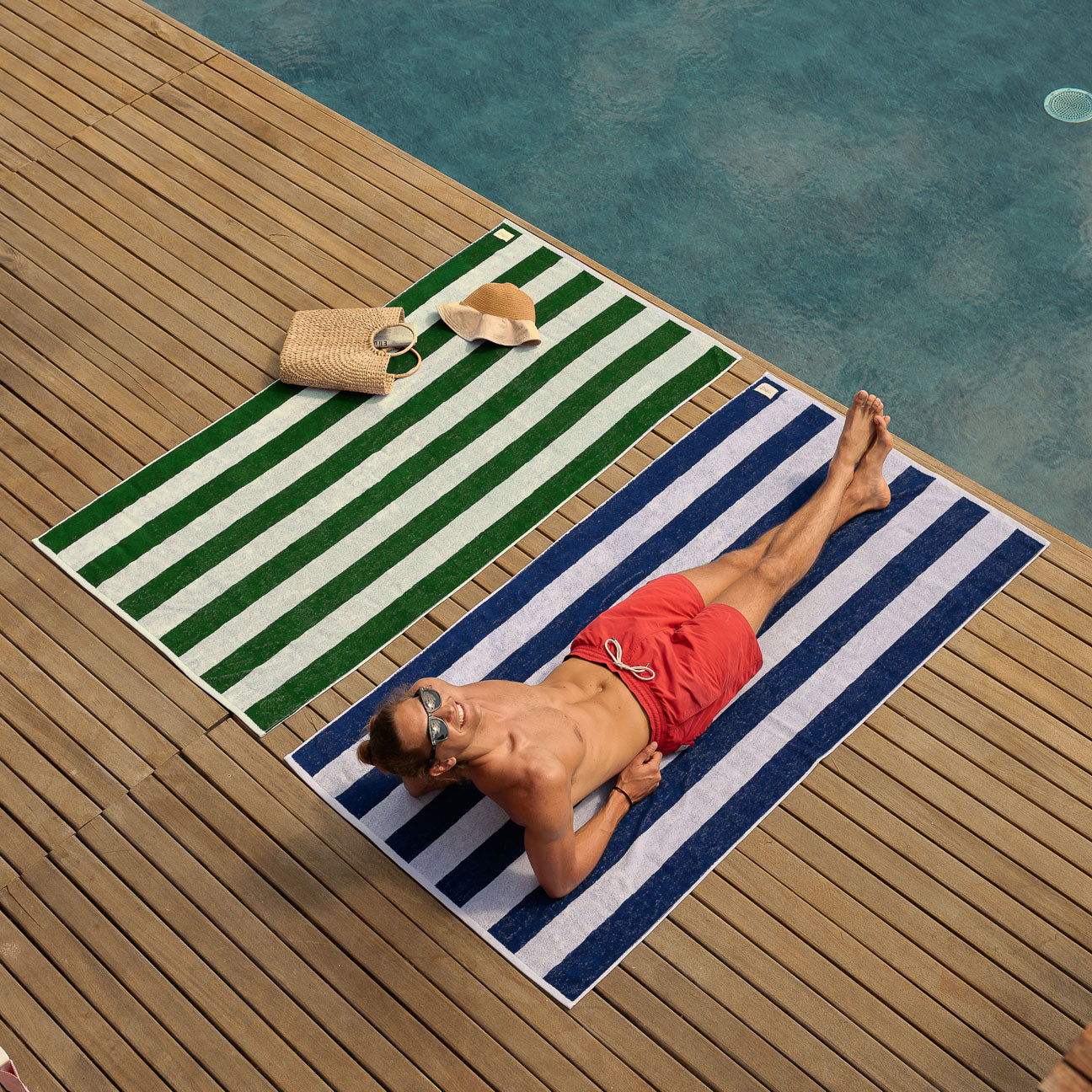 Strand-Badetuch Portofino
- 100x180 cm- Grün- Baumwolle - Dalfilo