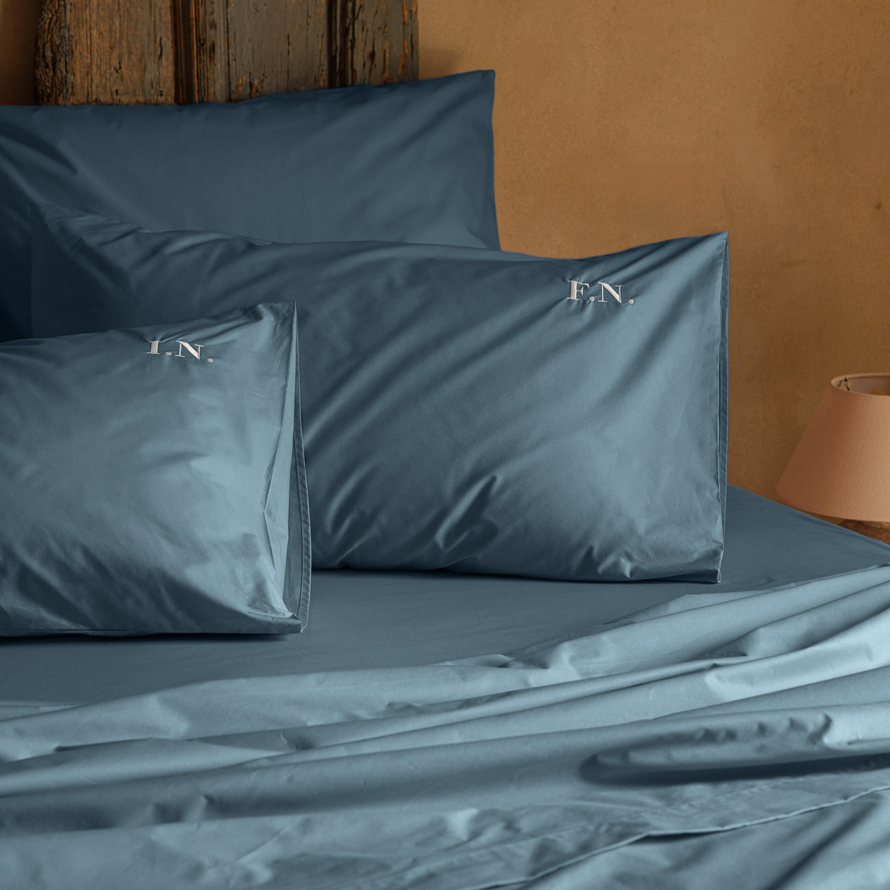 Cotton pillowcase set
- 50x70cm- Denim- Percale - Dalfilo