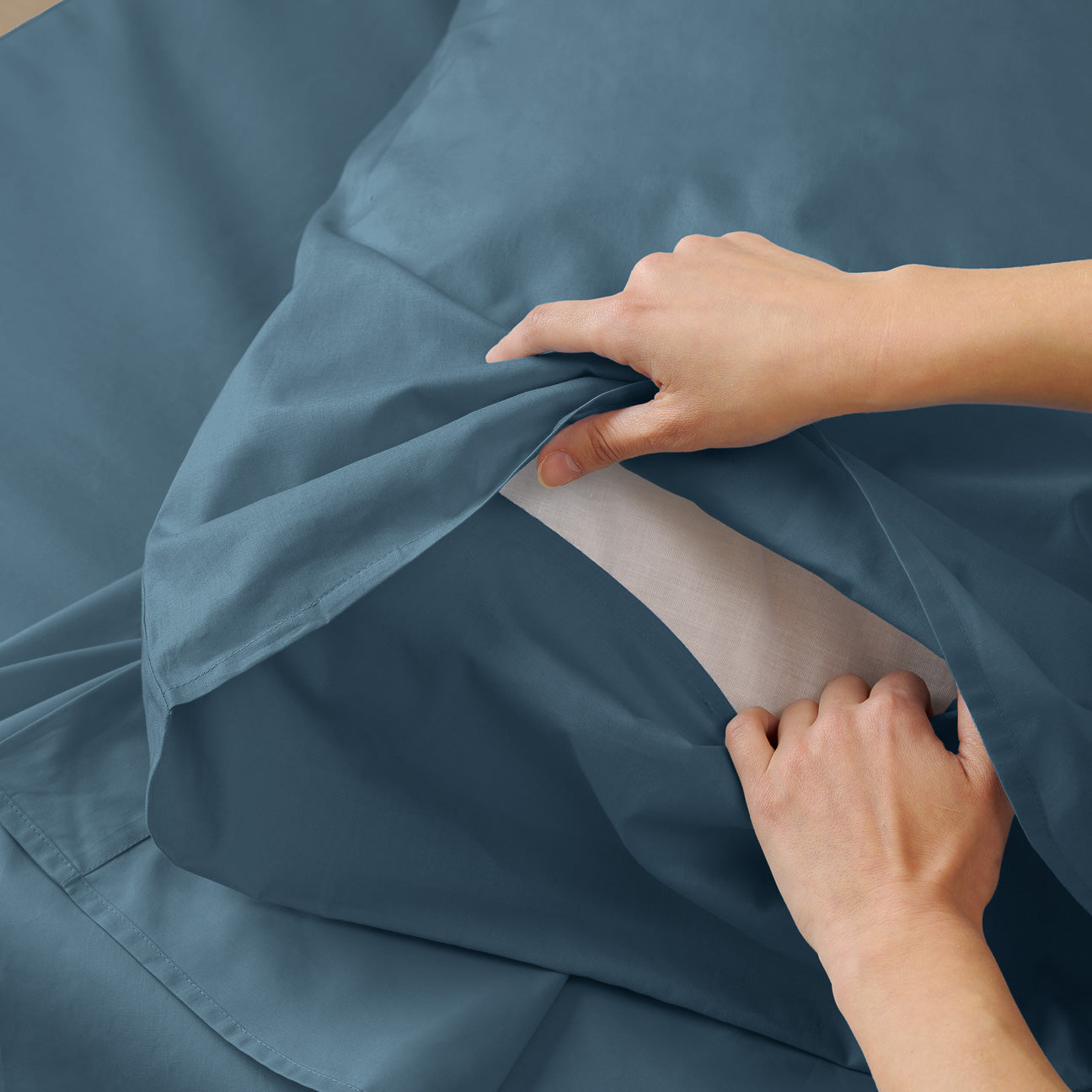 Cotton pillowcase set
- 50x70cm- Denim- Percale - Dalfilo