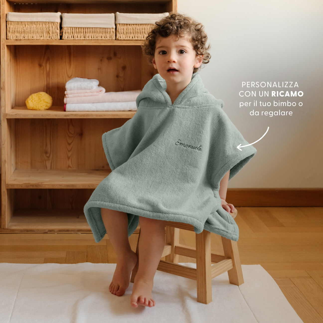 Badeponcho
- Einheitsgröße (2-4 Jahre)- Salbeigrün- Klassische Baumwolle - Dalfilo