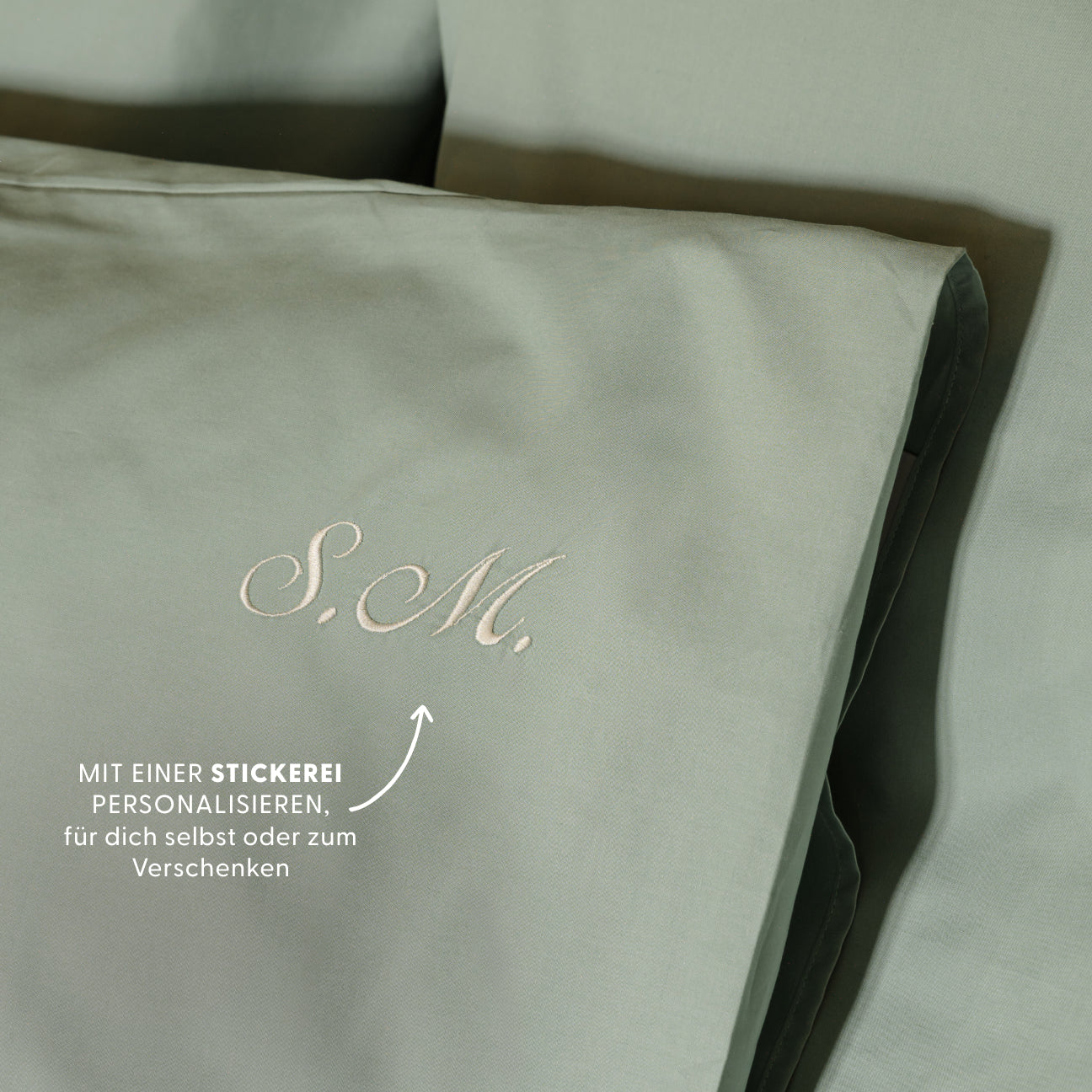 Cotton pillowcase set
- 50x70cm- Salbeigrün- Percale - Dalfilo